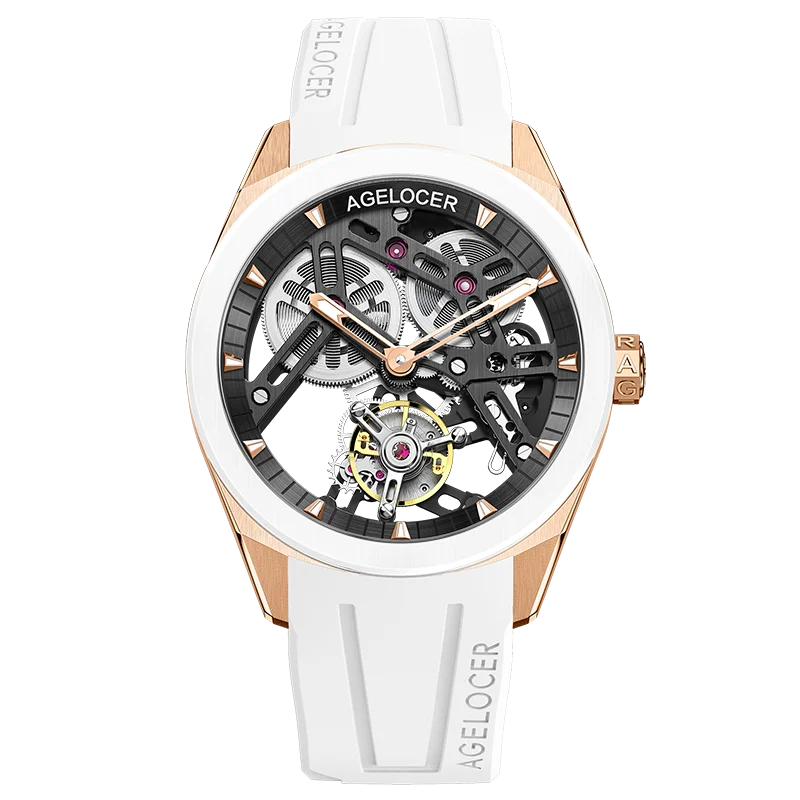 AGELOCER Men’s Tourbillon Watch – 80 Hour Power Reserve, Sapphire, 42mm
