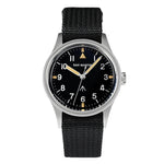 San Martin 36mm Pilot Men’s Watch – VH31 Mechaquartz Sweep Second Quartz Watch with Luminous Dial & Nylon Strap