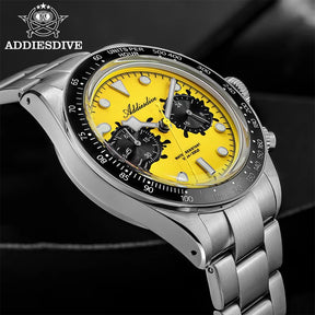 Addiesdive AD2520 Chronograph Watch – VK64 Quartz, 100M Waterproof
