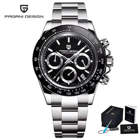 Pagani Design Men's Chronograph Watch – Quartz Sapphire Stainless Steel Waterproof 2026e