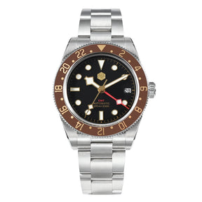 San Martin SN0109 GMT Automatic Watch – 39mm Sapphire Crystal, NH34 GMT Men's Luxury Watch