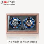 FRUCASE Wooden Watch Winder Box – 4-Slot Automatic Watch Storage Display with LED Light