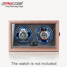 FRUCASE Wooden Watch Winder Box – 4-Slot Automatic Watch Storage Display with LED Light