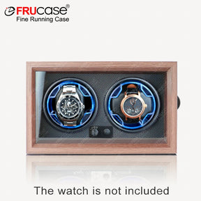 FRUCASE Wooden Watch Winder Box – 4-Slot Automatic Watch Storage Display with LED Light