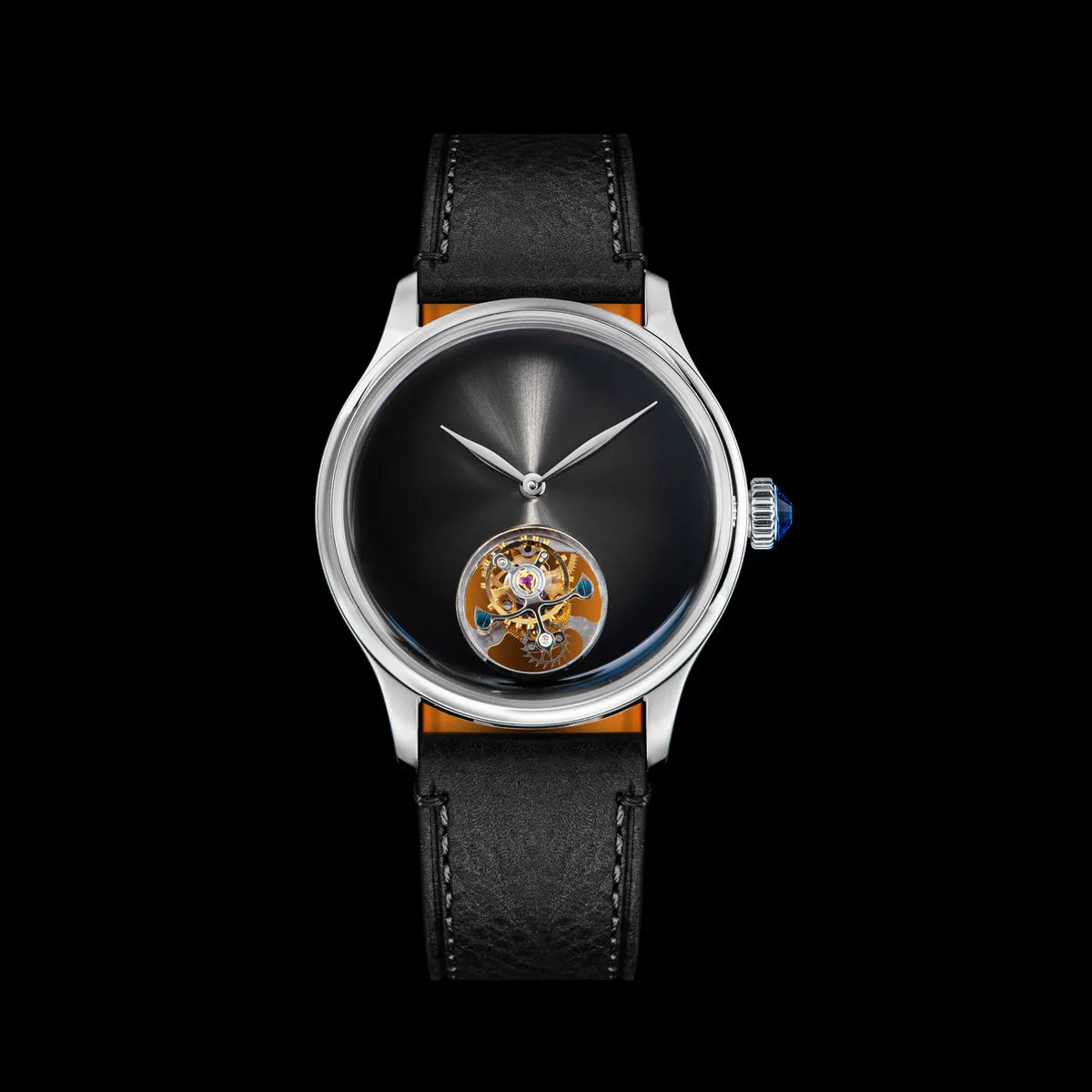 Sugess 38mm Tourbillon Men’s Watch – Minimalist Mechanical Handwind with Dome Sapphire Crystal