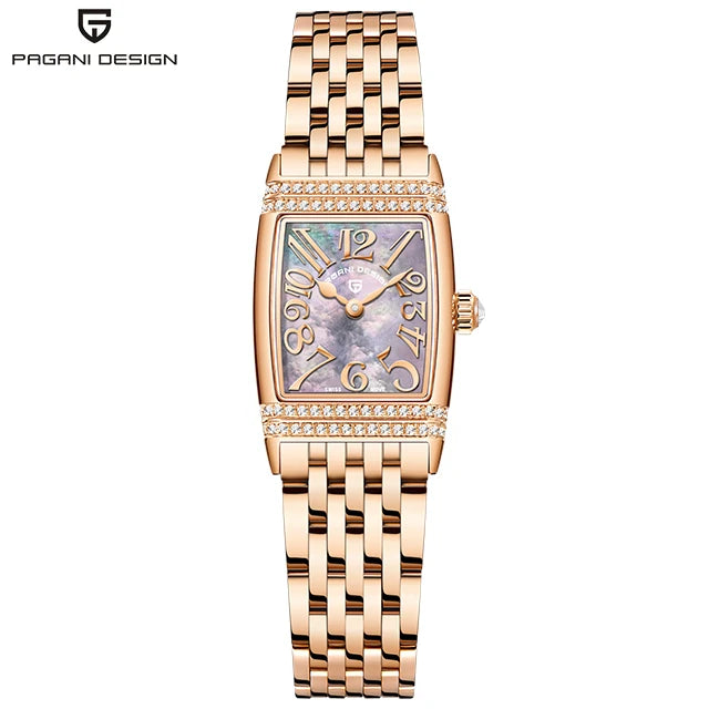 PAGANI DESIGN Women’s Quartz Watch 22mm – Sapphire Crystal, Stainless Steel, 50m Water Resistant