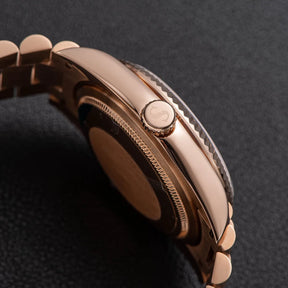 Sugess Men’s Automatic Watch 36mm – SL3034 Movement, Rose Gold, Sapphire Crystal, Date Display