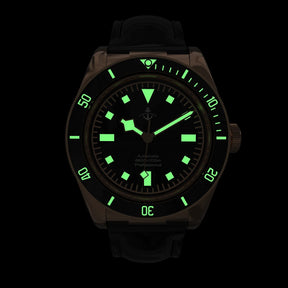 Hruodland Men’s Bronze Automatic Diver Watch 39mm – Sapphire Crystal, 20Bar Water Resistance, C3 Luminous, PT5000/SW200