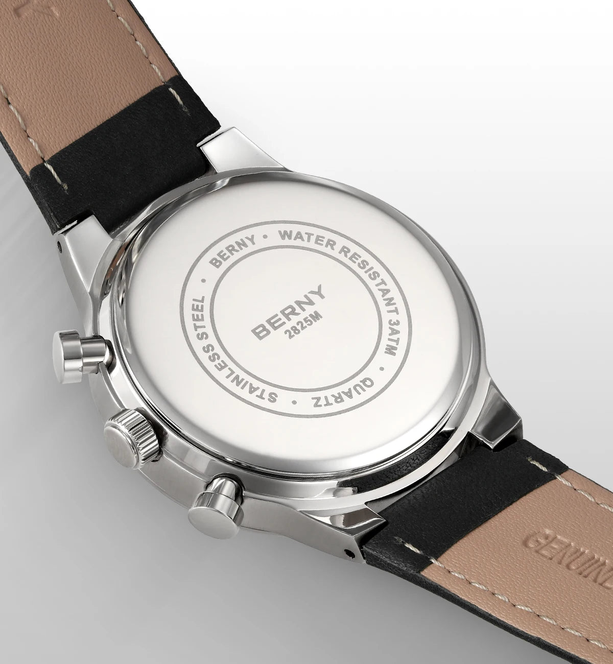 BERNY Men’s Chronograph Watch – Luxury Quartz, Sapphire, Waterproof