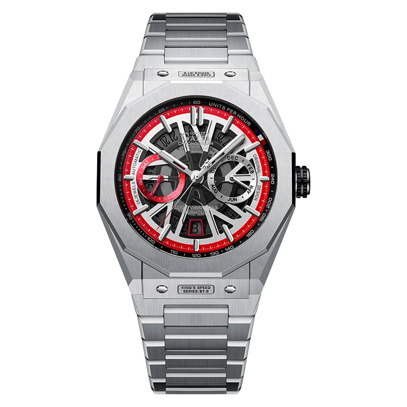 BONEST GATTI Men's Automatic Skeleton Watch – Mechanical, Luminous & Waterproof