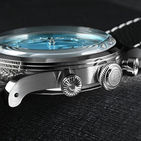 San Martin Men's Chronograph Quartz Watch – 38mm VK64, Sapphire Glass SN0101