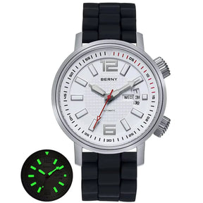 BERNY Men's Automatic Diver Watch – 20ATM Waterproof, Miyota 8205, Sapphire