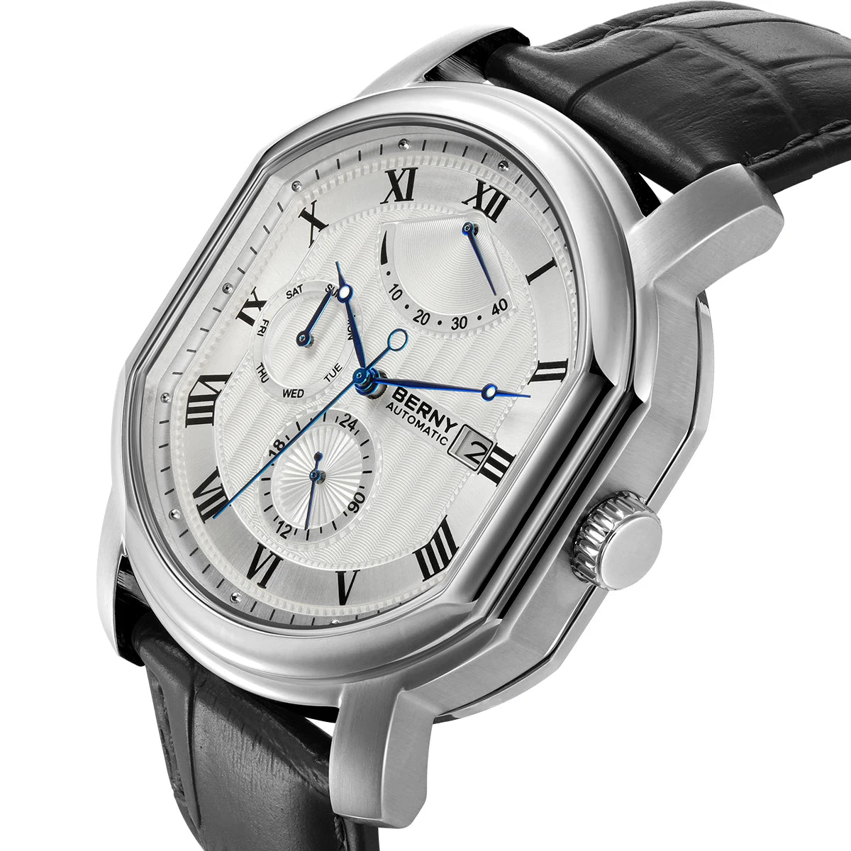 BERNY Men’s Automatic Mechanical Watch – Luxury Sapphire Self-Winding Waterproof Wristwatch