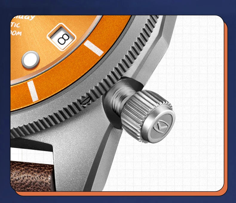 Seagull Men’s Automatic Mechanical Dive Watch – Titanium, Sapphire Glass