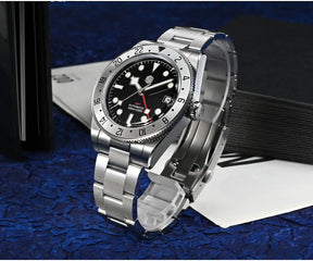 San Martin SN0109 GMT Automatic Watch – 39mm Sapphire Crystal, NH34 GMT Men's Luxury Watch