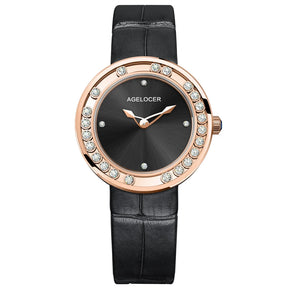 AGELOCER Baikal Diamond Women’s Watch – Luxury Quartz Wristwatch