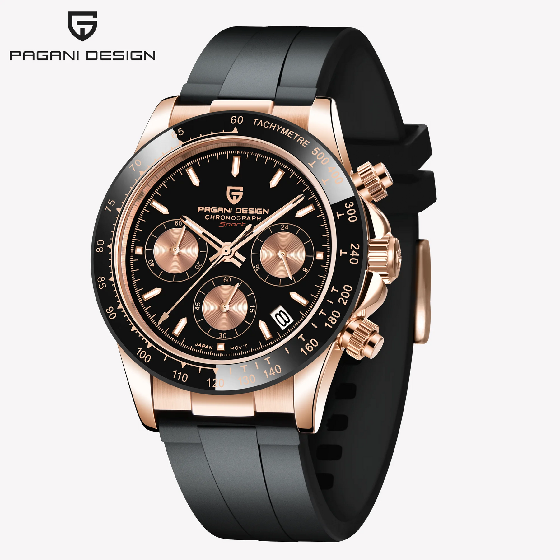 2026 Pagani Design PD-1664 Luxury Chronograph Watch - Japanese VK63 Quartz, Luminous Sapphire Edition