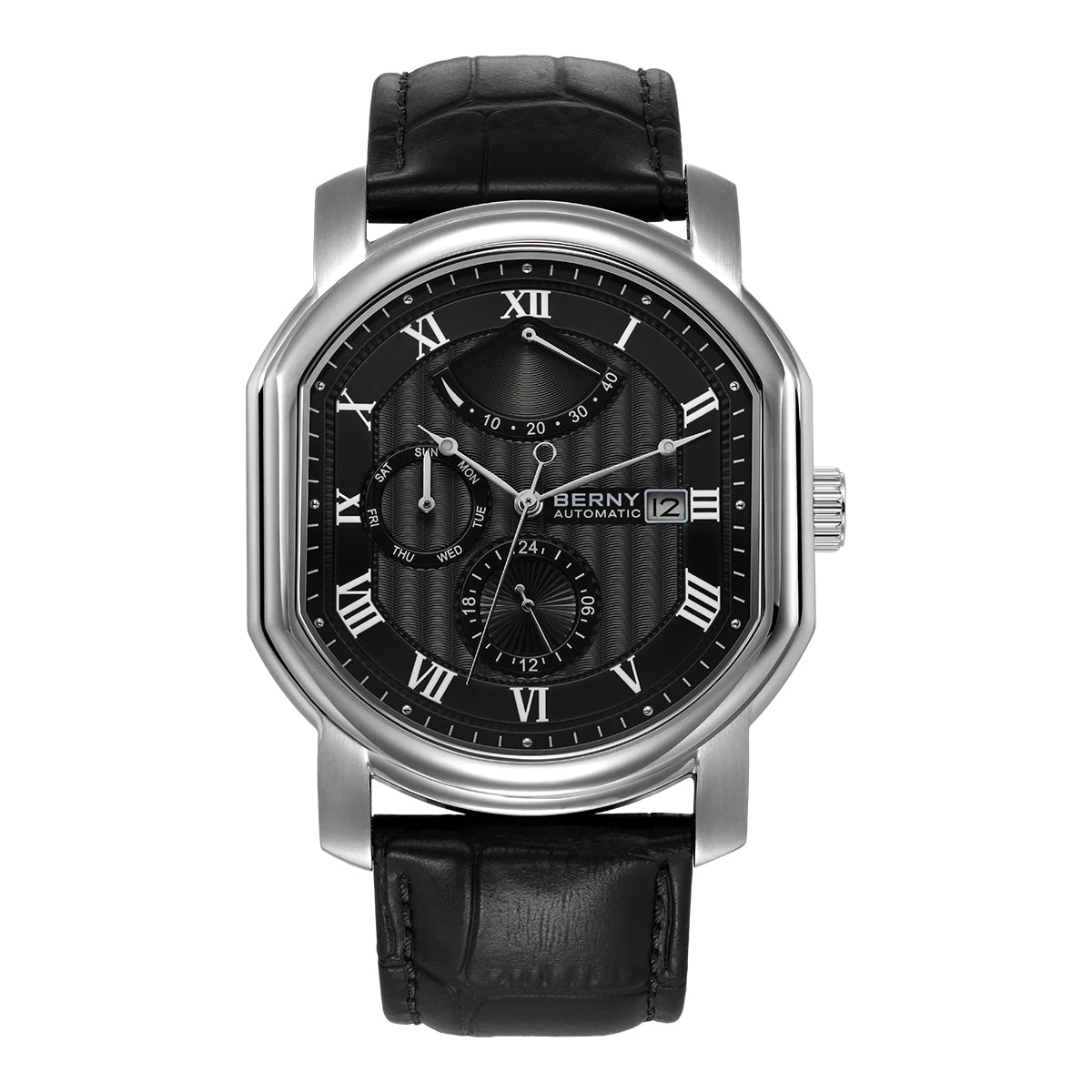BERNY Men’s Automatic Mechanical Watch – Luxury Sapphire Self-Winding Waterproof Wristwatch