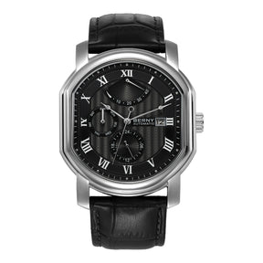 BERNY Men’s Automatic Mechanical Watch – Luxury Sapphire Self-Winding Waterproof Wristwatch