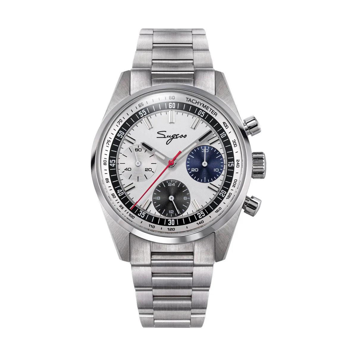 Sugess S465 Men’s Chronograph Watch 38mm – Mechanical, Gooseneck Movement, Sapphire Crystal, Roulette Dial