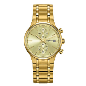 BERNY Watches for Men Fashion Casual Multi-function Chronograph Quartz Men's Watch Luminous Date Colorful Sports Wristwatch