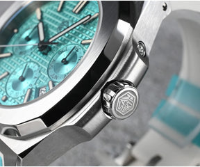 San Martin SN0075 Men's Automatic Watch 43mm – Miyota 9120 Multifunction Waterproof Luminous