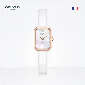 OBLVLO Women’s Quartz Watch – Luxury Malachite Dial