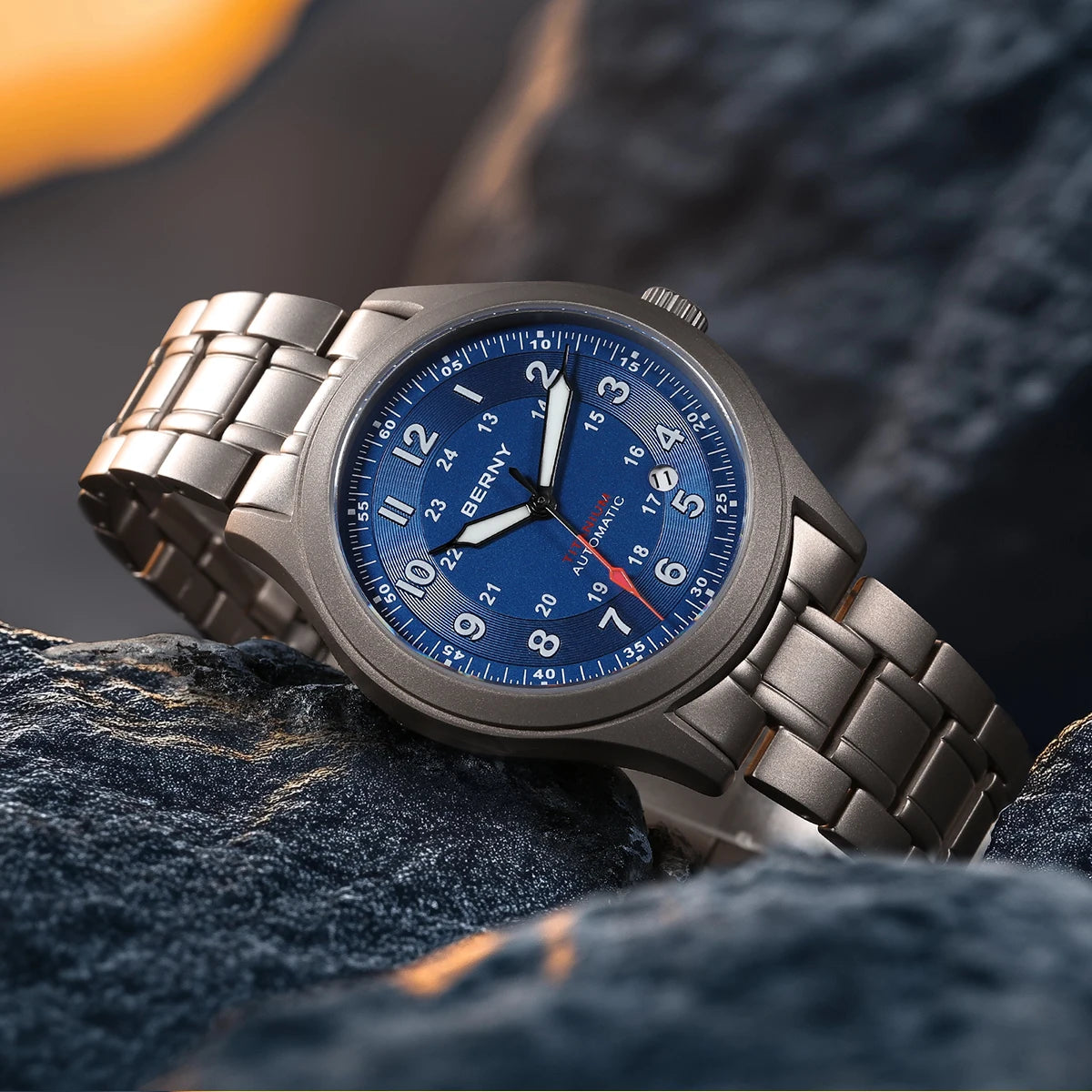 BERNY Men's Automatic Full Titanium Watch