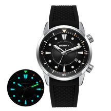 BERNY Men's Automatic Diver Watch – 200M Waterproof, Miyota 8215, Sapphire