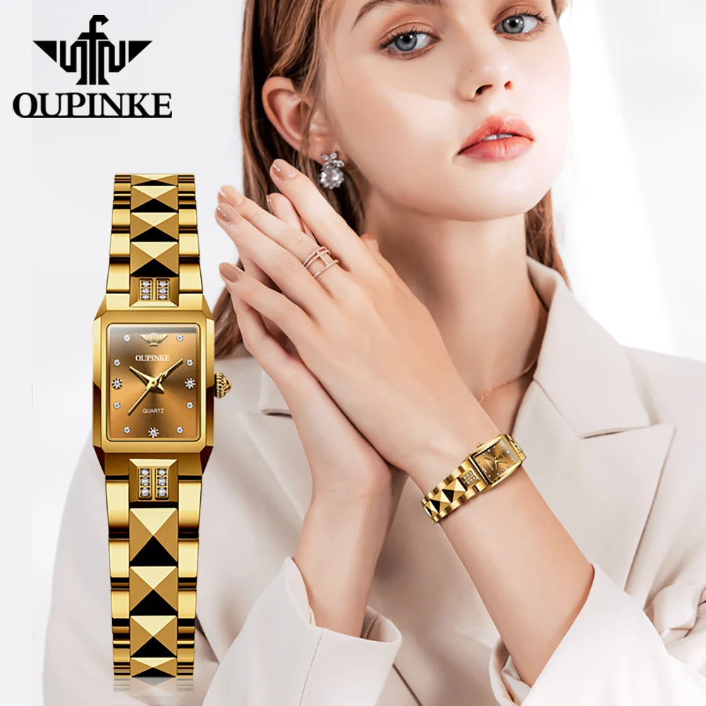 OUPINKE 3246 Women's Automatic Watch – Sapphire Tungsten Steel 50M Waterproof