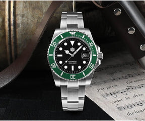San Martin SN0017 Automatic Dive Watch – 40mm Sapphire Crystal 200M Waterproof Men's Luxury Mechanical Watch