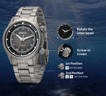 BERNY Men's Automatic Titanium Diver Watch – 20ATM Waterproof Sapphire Luminous