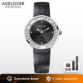 AGELOCER Baikal Diamond Women’s Watch – Luxury Quartz Wristwatch