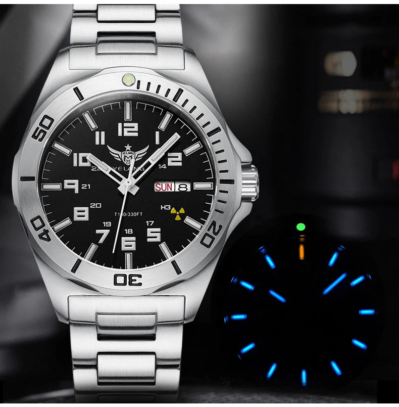 Yelang V1019 44MM Men's Watch NH36 100M Deep Diving Mechanical Automatic Watch