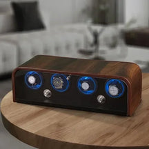 Luxury Wooden Automatic Watch Winder Box – Silent Mechanical Watch Display Organizer & Storage Case