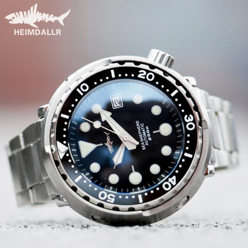Heimdallr 47mm Tuna Diver Watch – NH35 Automatic, Sapphire Crystal, C3 Luminous, Men’s Dive Watch