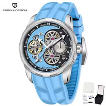 PAGANI DESIGN Men’s Automatic Skeleton Watch – Sapphire Crystal, 100m Water Resistant, Tourbillon Style