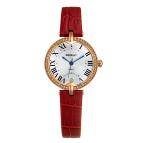 BERNY Women's Luxury Slim Quartz Dress Watch