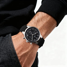 BERNY Men’s Chronograph Watch – Luxury Quartz, Sapphire, Waterproof