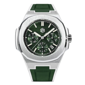 San Martin SN0075 Men's Automatic Watch 43mm – Miyota 9120 Multifunction Waterproof Luminous