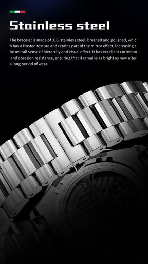 OUPINKE 3266 Men’s Automatic Skeleton Watch – Luxury Mechanical