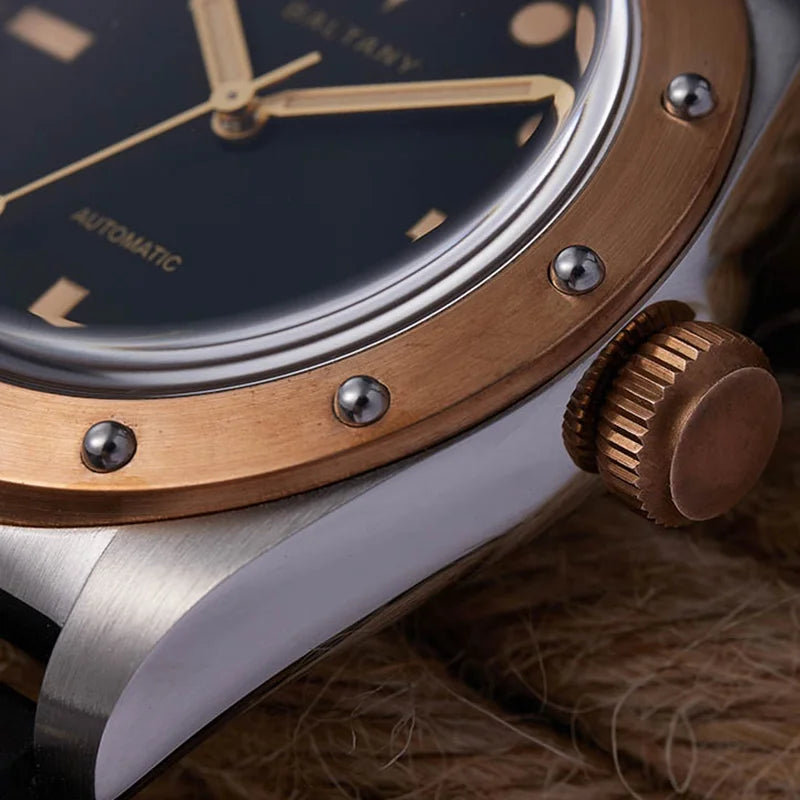 Baltany B4030 Bronze Automatic Watch – NH38 Luminous 20ATM Water Resistant