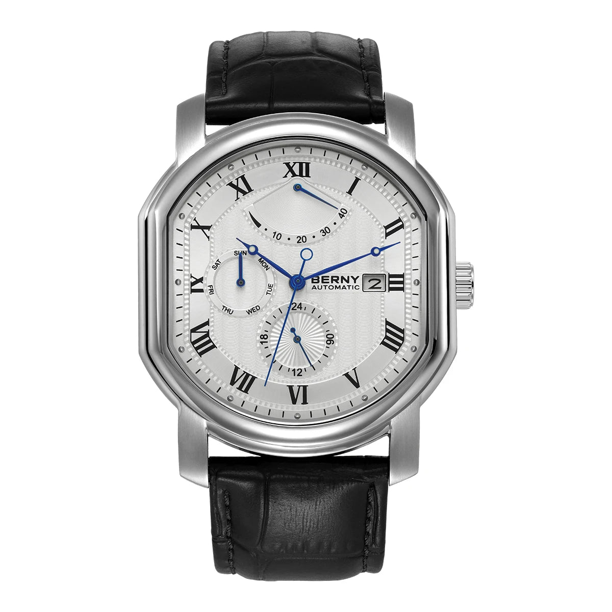 BERNY Men’s Automatic Mechanical Watch – Luxury Sapphire Self-Winding Waterproof Wristwatch