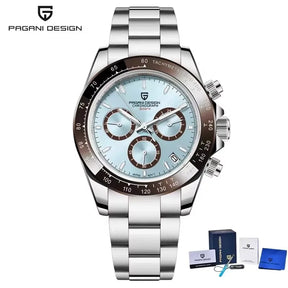 Pagani Design Men’s Chronograph Watch – Black Luxury Quartz, Waterproof