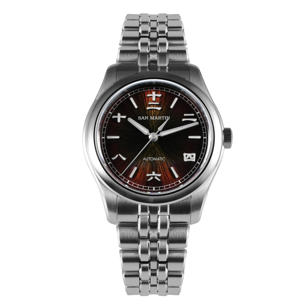San Martin SN0144 Men’s Automatic Dress Watch 39mm – Miyota 90S5, Sunburst Dial
