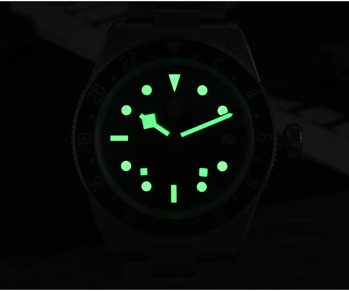 San Martin SN0109 GMT Automatic Watch – 39mm Sapphire Crystal, NH34 GMT Men's Luxury Watch