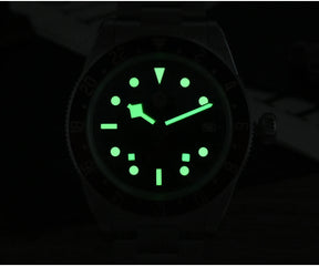 San Martin SN0109 GMT Automatic Watch – 39mm Sapphire Crystal, NH34 GMT Men's Luxury Watch