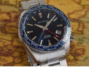 Baltany Men’s GMT Automatic Watch 40mm – NH34, Sapphire Crystal, 200m Dive, Luminous, World Time Bezel