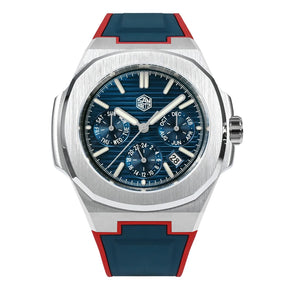 San Martin SN0075 Men's Automatic Watch 43mm – Miyota 9120 Multifunction Waterproof Luminous