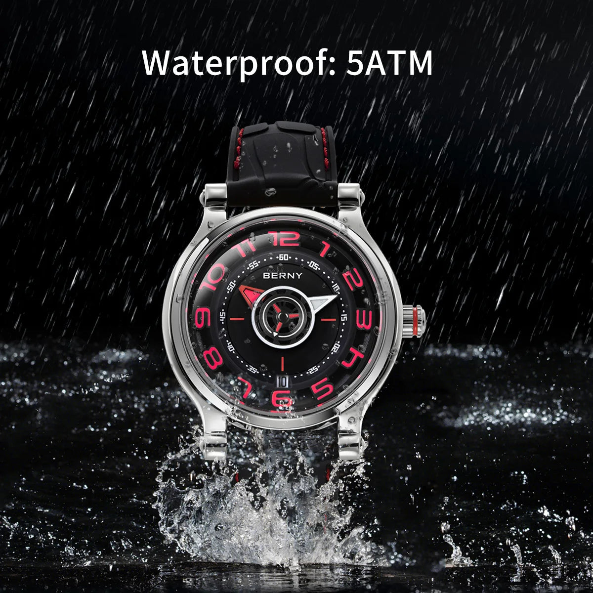 BERNY Miyota 8215 Automatic Men’s Watch – Sapphire, Super Luminous